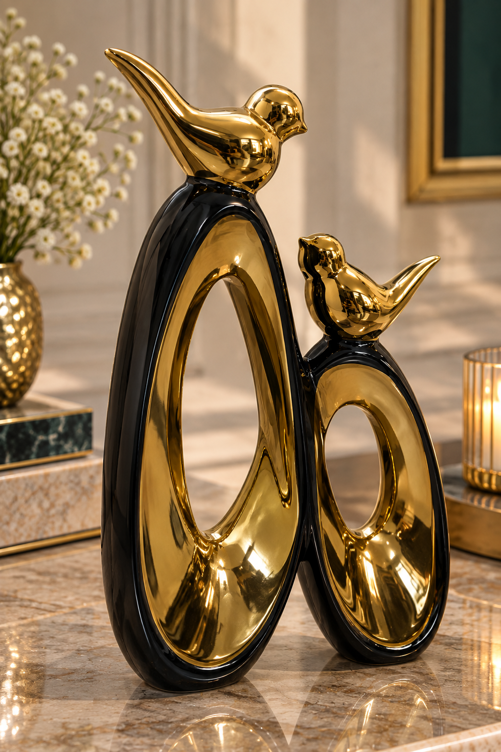 Golden Nest Decorative Showpiece