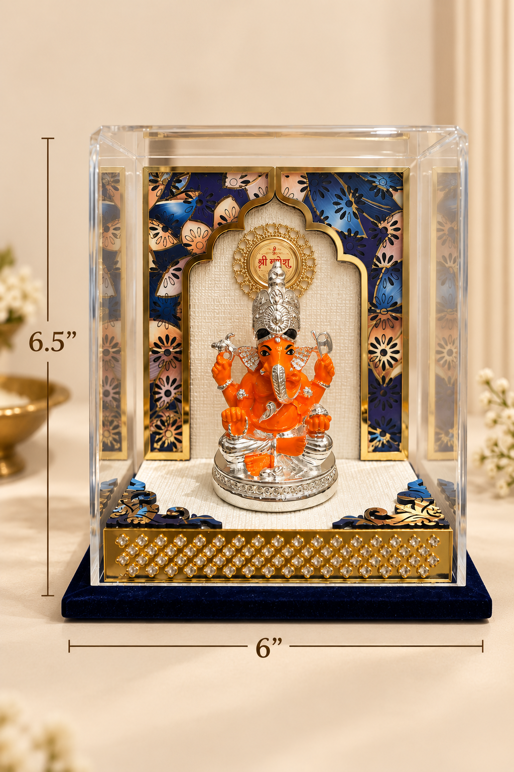Siddhi Vinayak Silver Plated Ganesha Idol