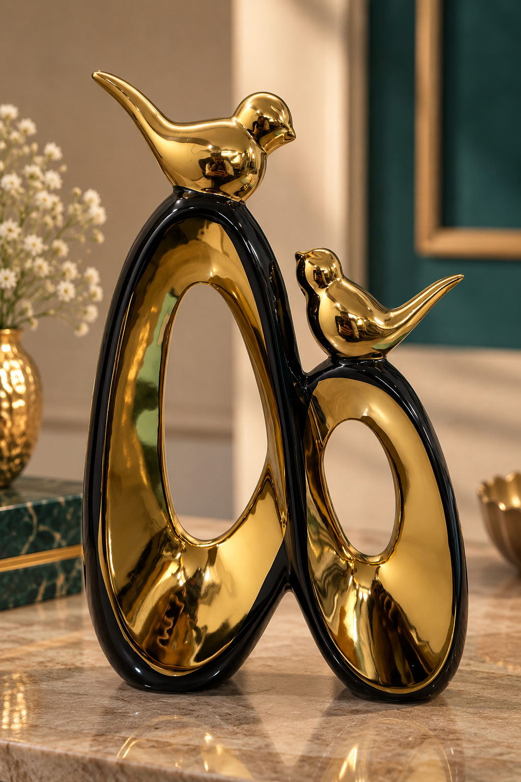 Golden Nest Decorative Showpiece