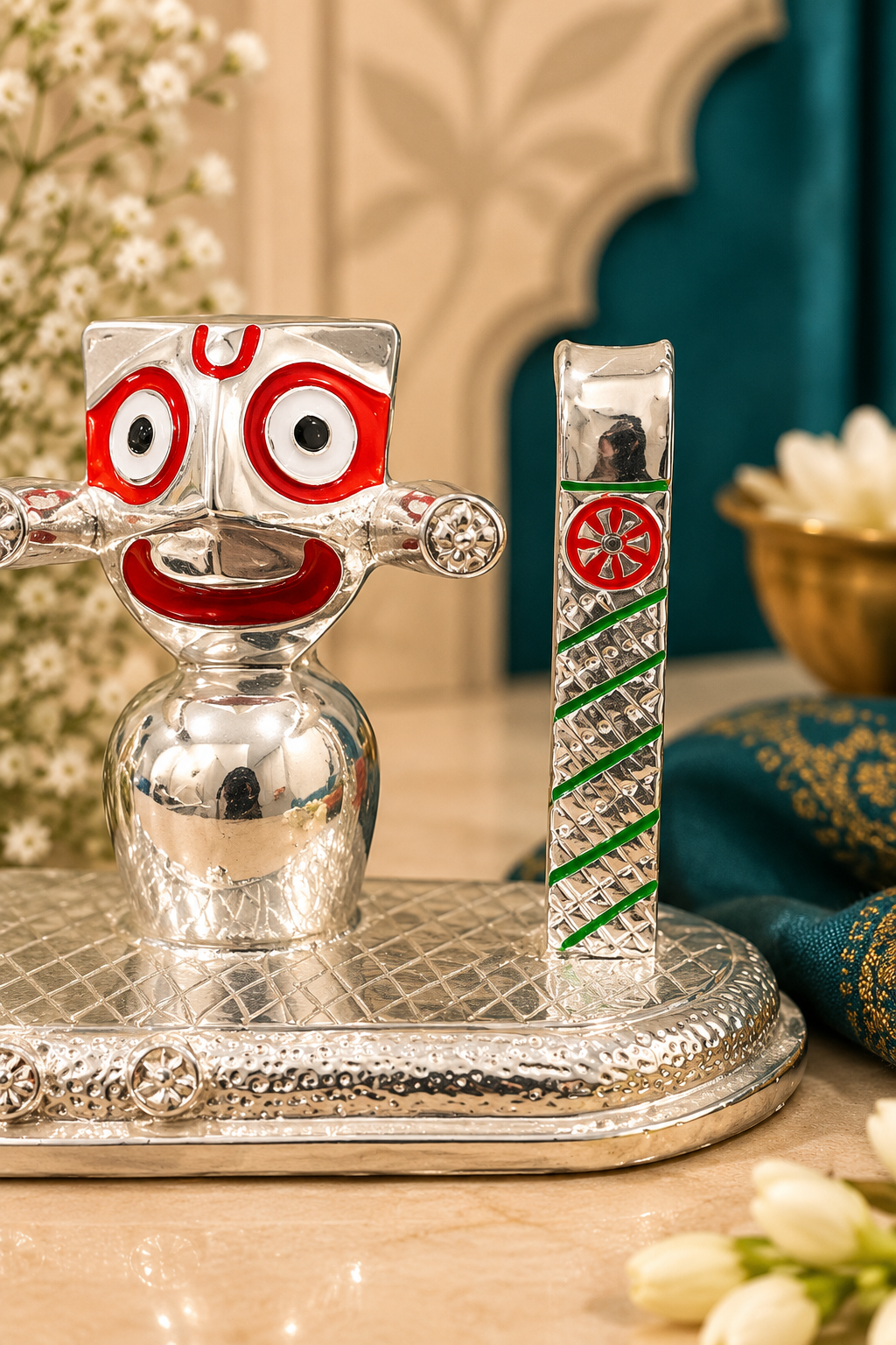 Shree Jagannath Silver Plated Idol