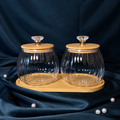 Bamboo DryFruit Duo Jar Set
