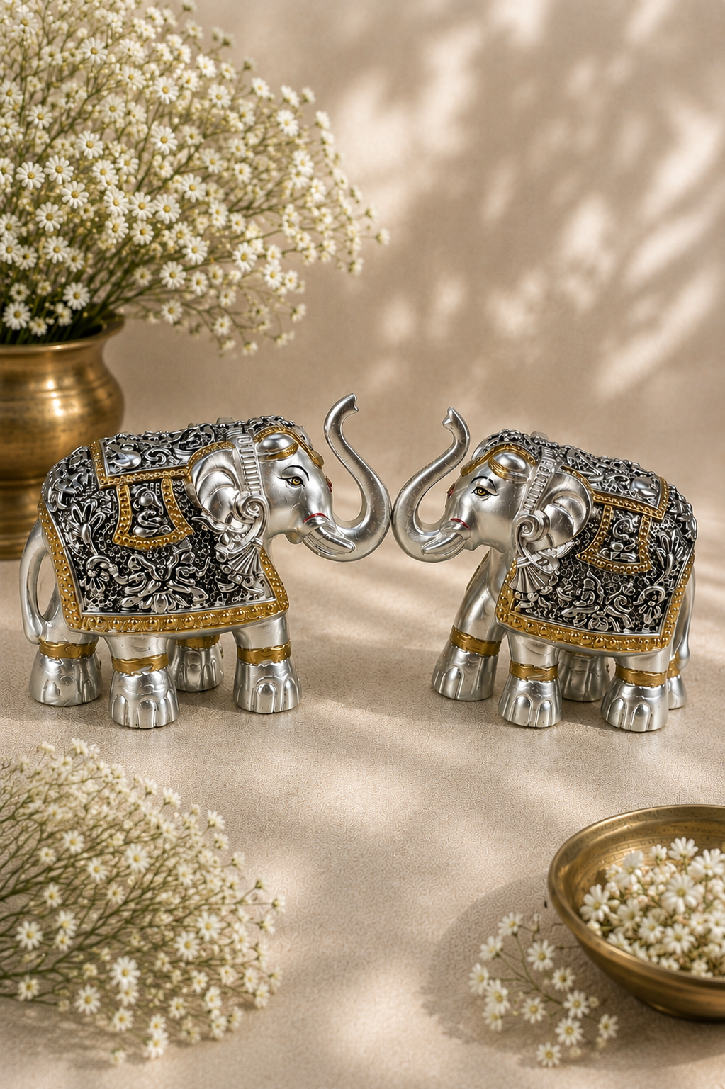 Shree Gajanan Silver Pair