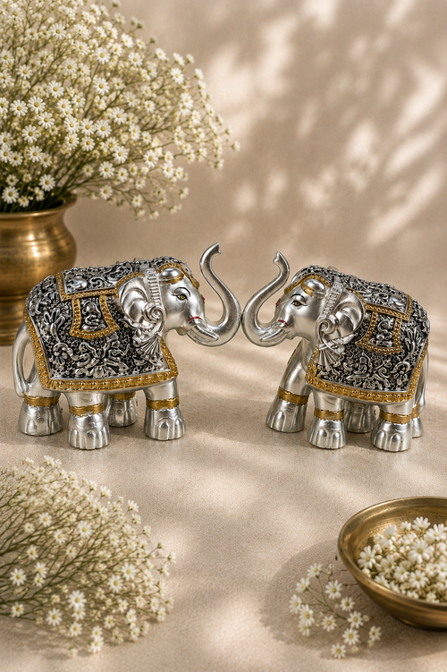 Shree Gajanan Silver Pair