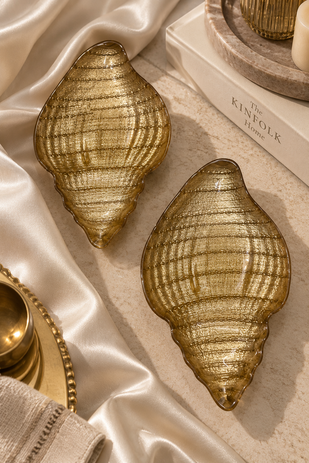 Golden Shankh Duo Plate Set