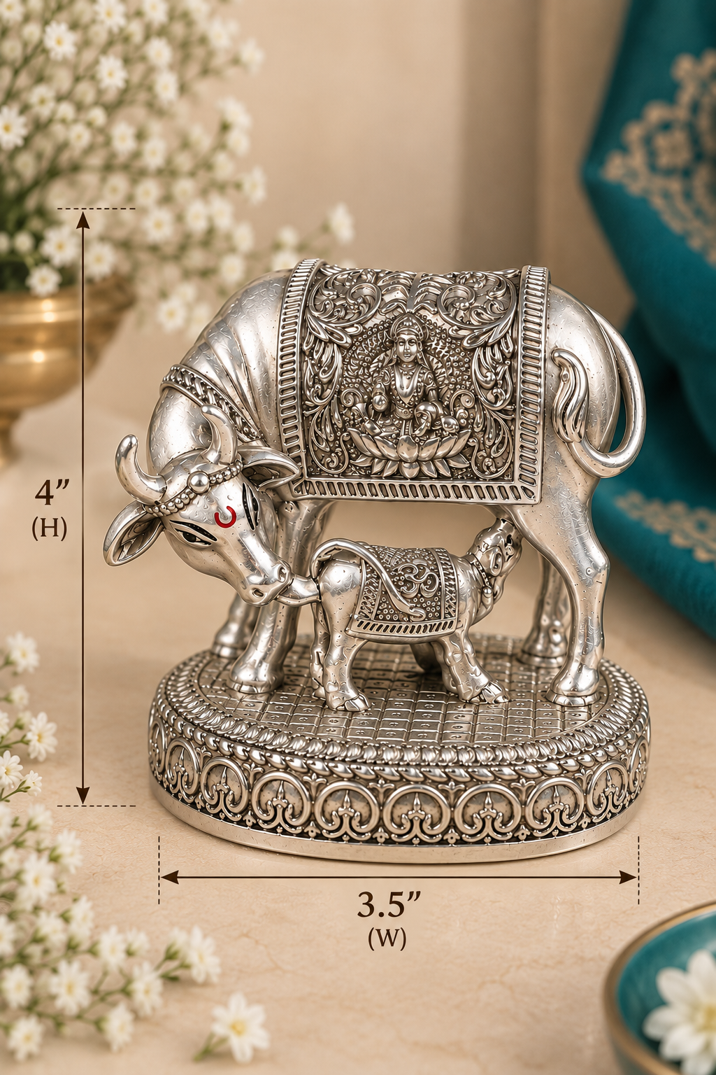 Divine Silver Plated Kamadhenu