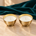 Hammered Gold Candle Set Of 2