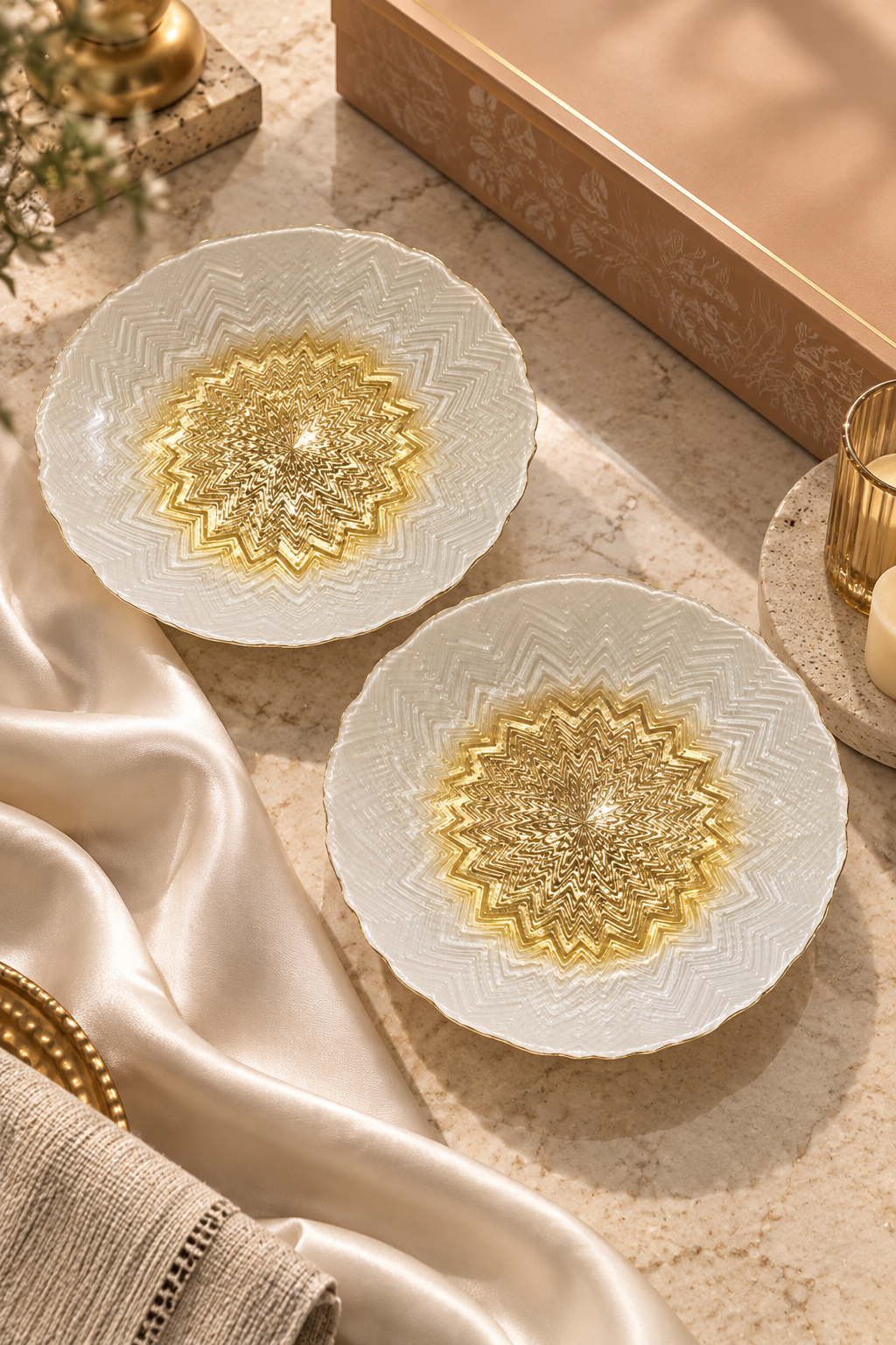 Mandala Radiance Snack Plates
