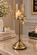 Golden Fleur Candel Holder