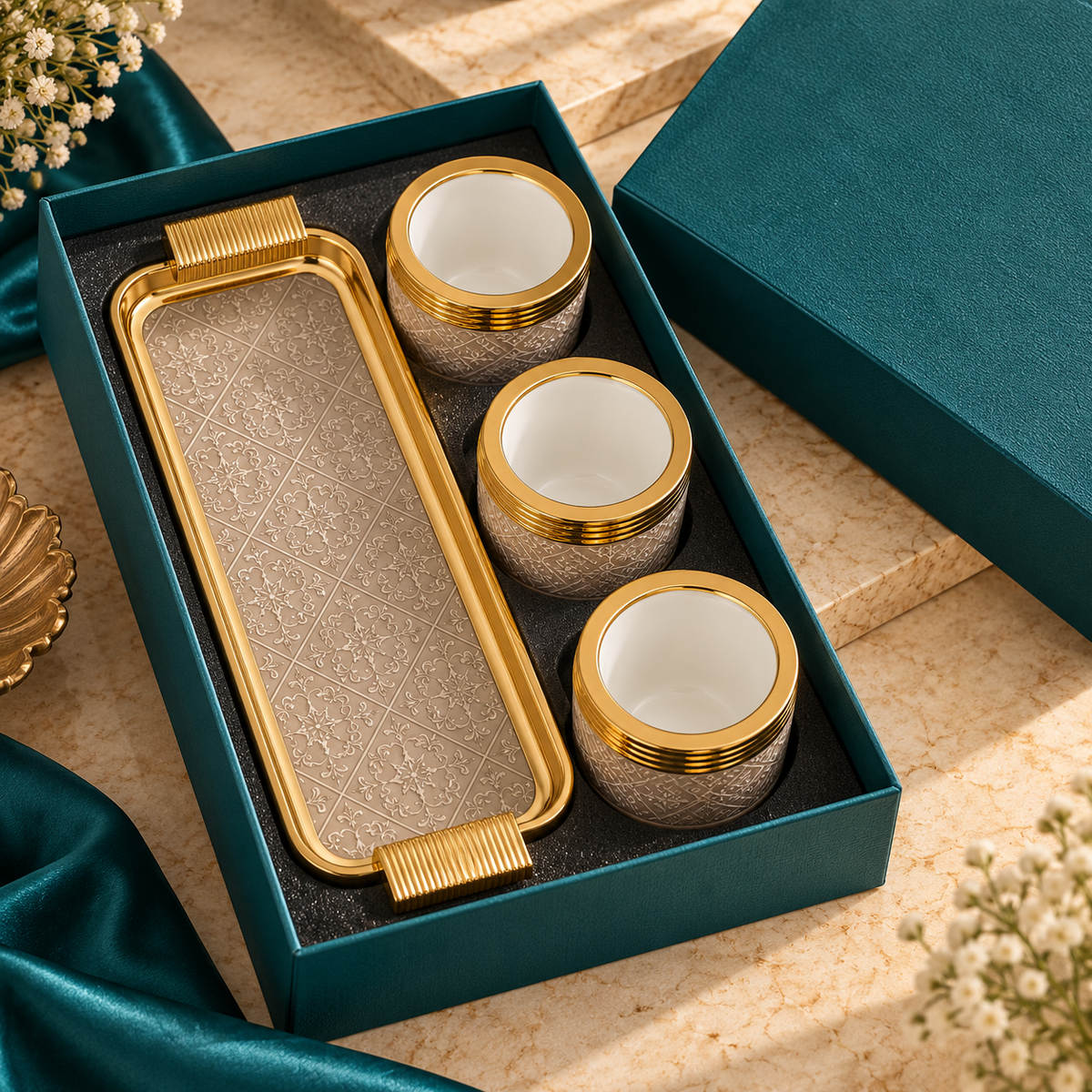 Aurelia DryFruit Tray Set - of 3