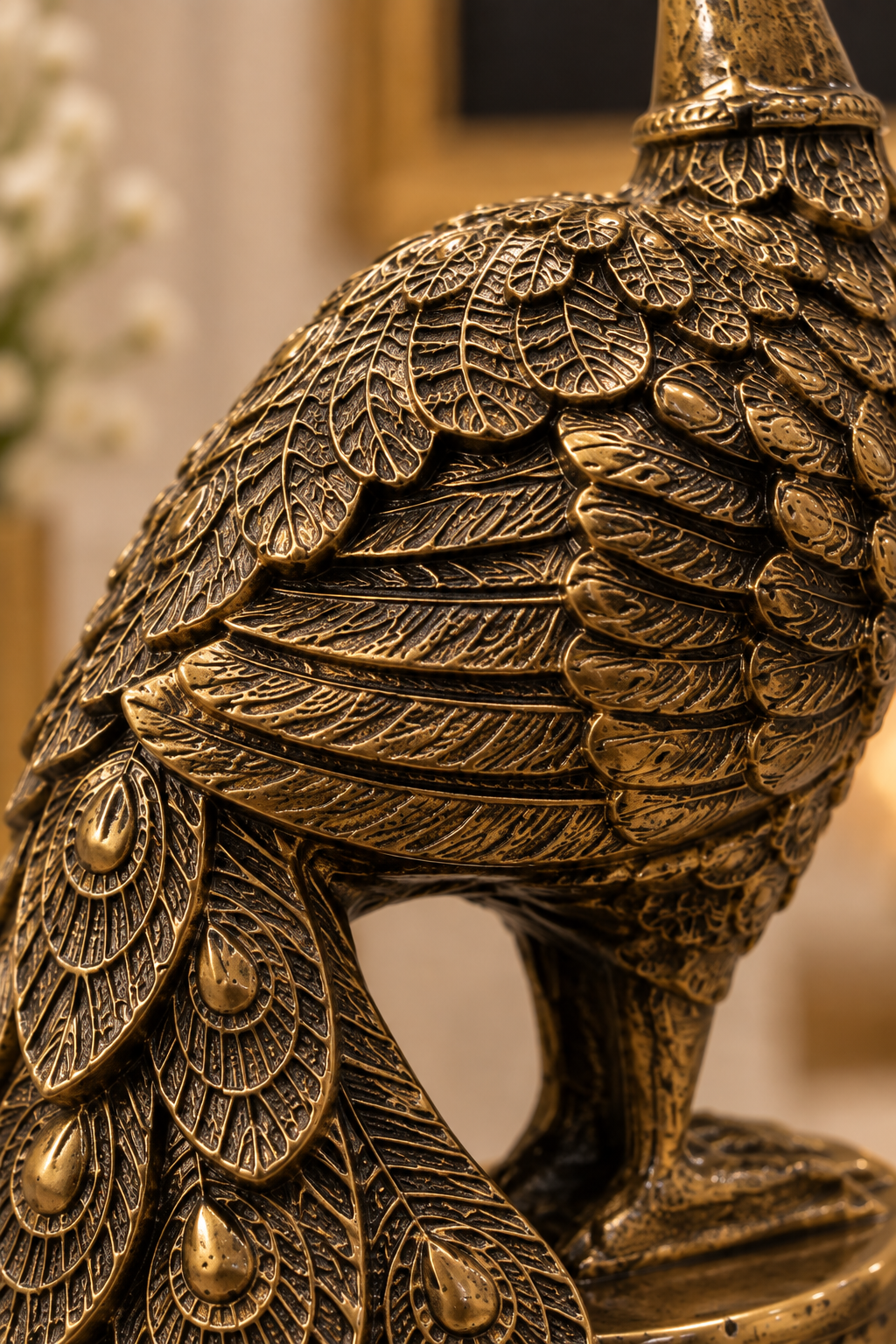 Regal Antique Peacock Decorative Showpiece