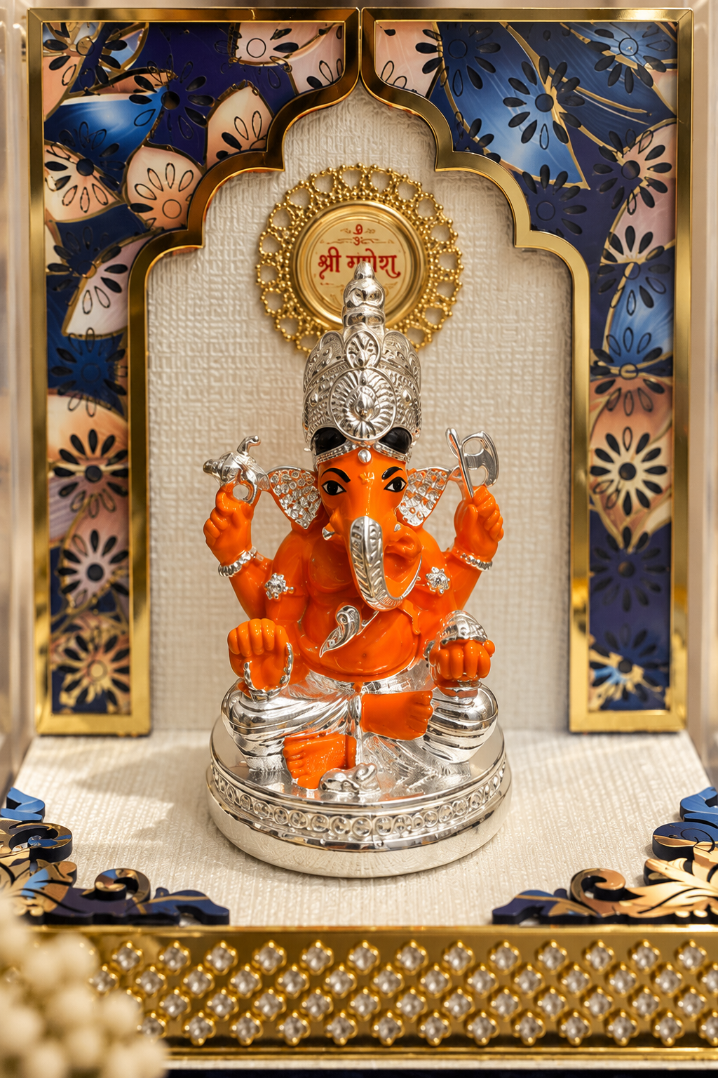 Siddhi Vinayak Silver Plated Ganesha Idol