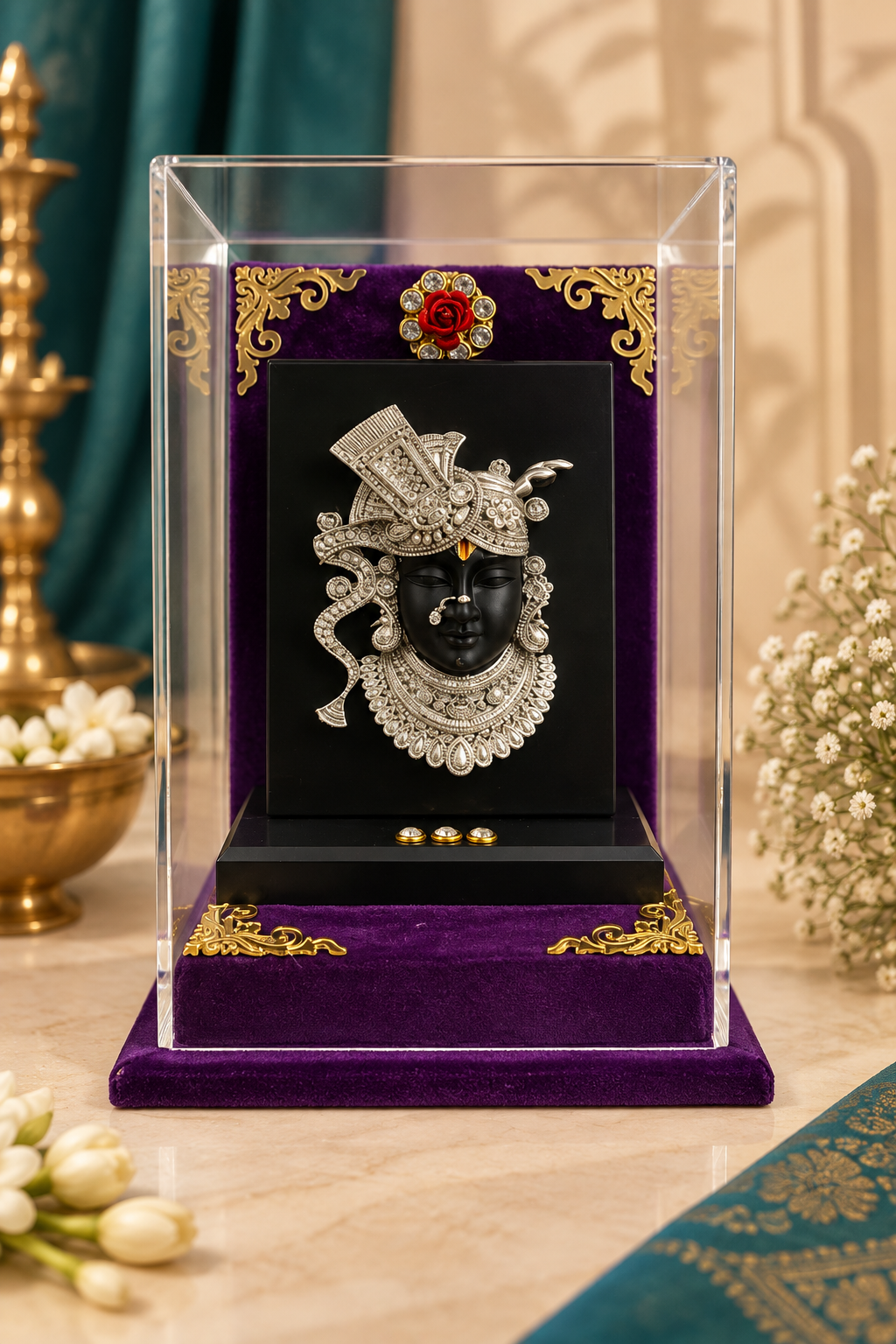 Shree Nath JI Silver Plated Krishan Idol