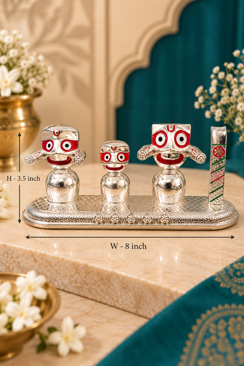 Shree Jagannath Silver Plated Idol