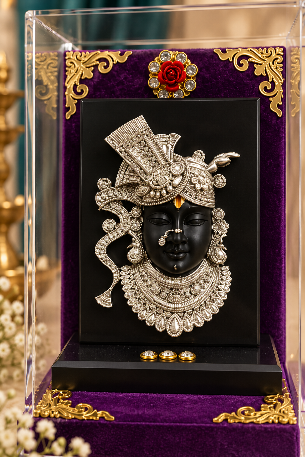 Shree Nath JI Silver Plated Krishan Idol