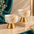 Gold Footed Pudding Bowl Set Of 6