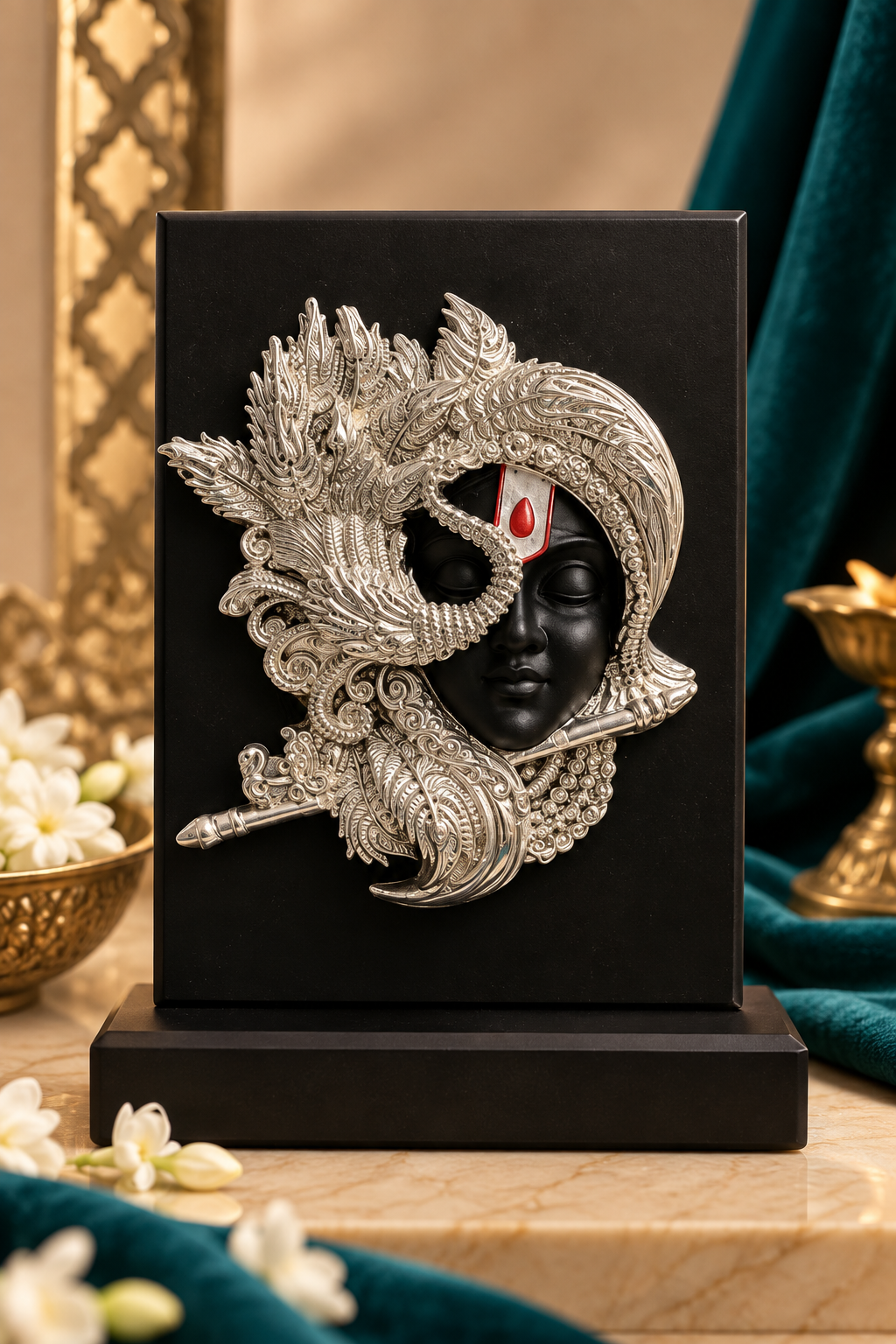 Shree Madhav Silver Plated Krishan Idol