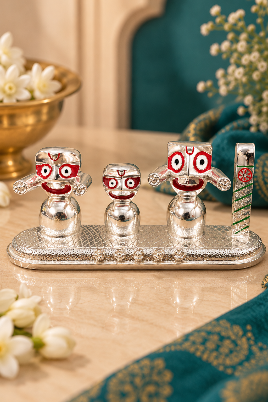 Shree Jagannath Silver Plated Idol