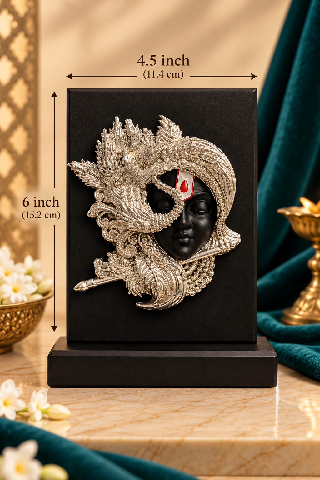 Shree Madhav Silver Plated Krishan Idol