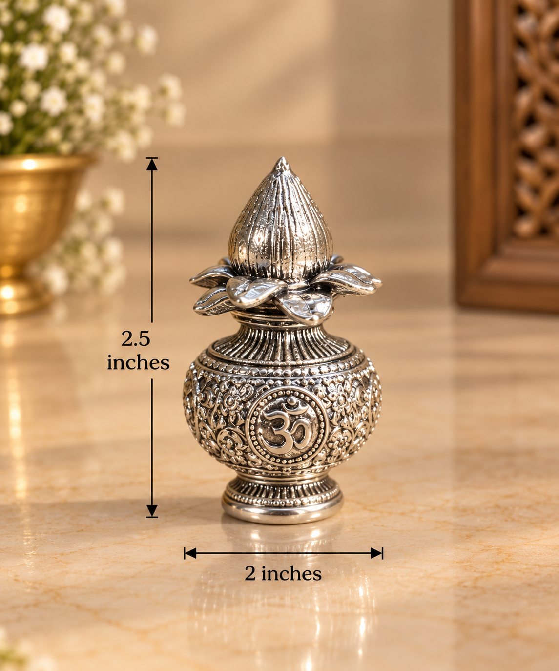 Gajanan Vaibhav Kalash Silver Plated Set