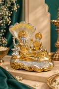 Lakshmi Narayan Silver &  Gold Plated Idol