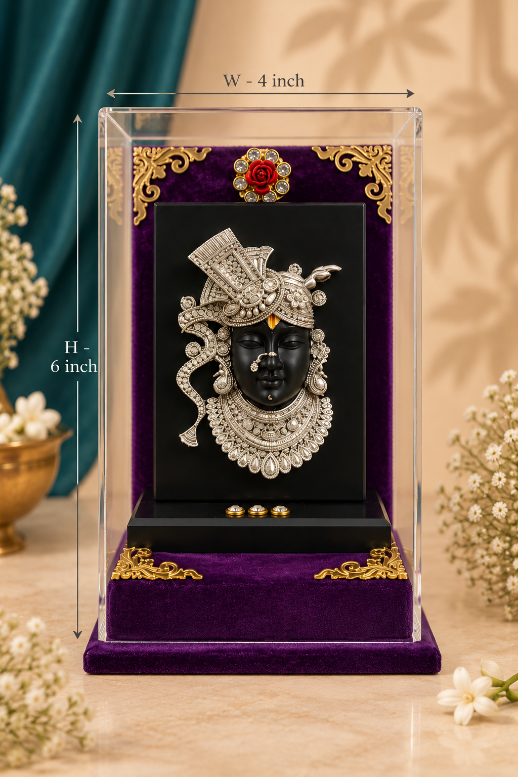 Shree Nath JI Silver Plated Krishan Idol