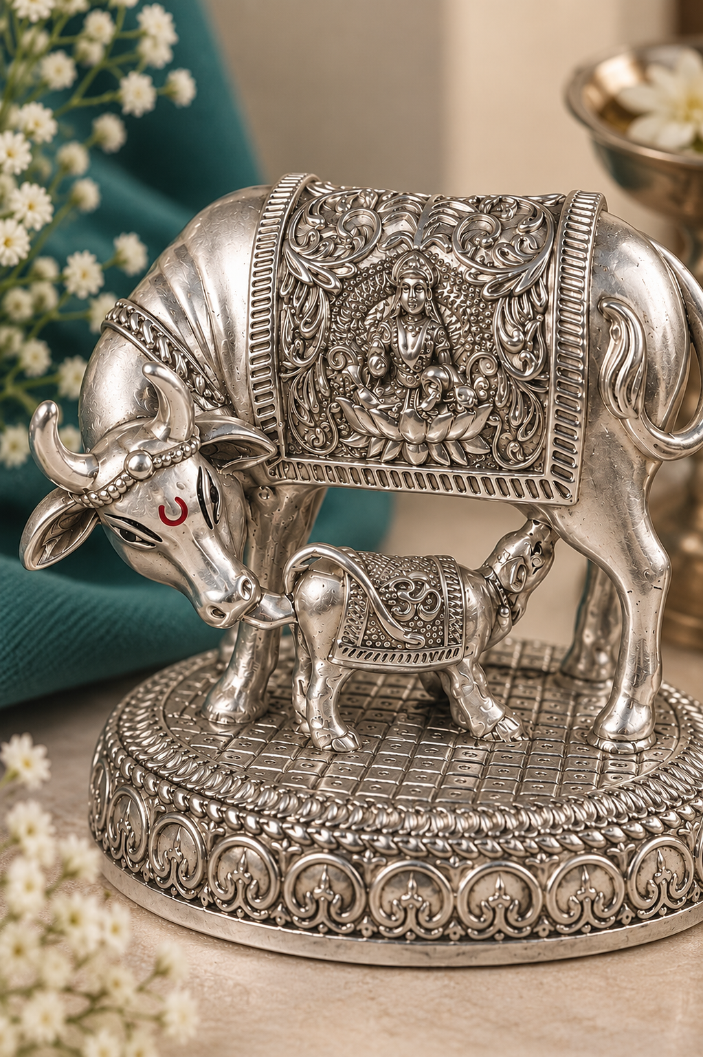 Divine Silver Plated Kamadhenu
