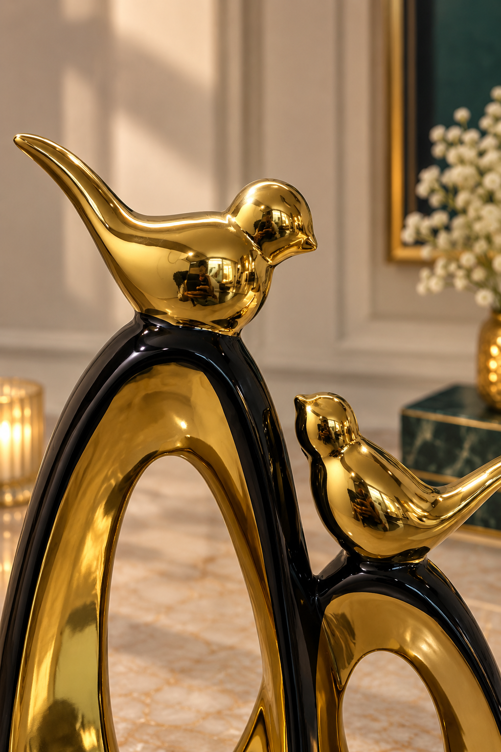 Golden Nest Decorative Showpiece