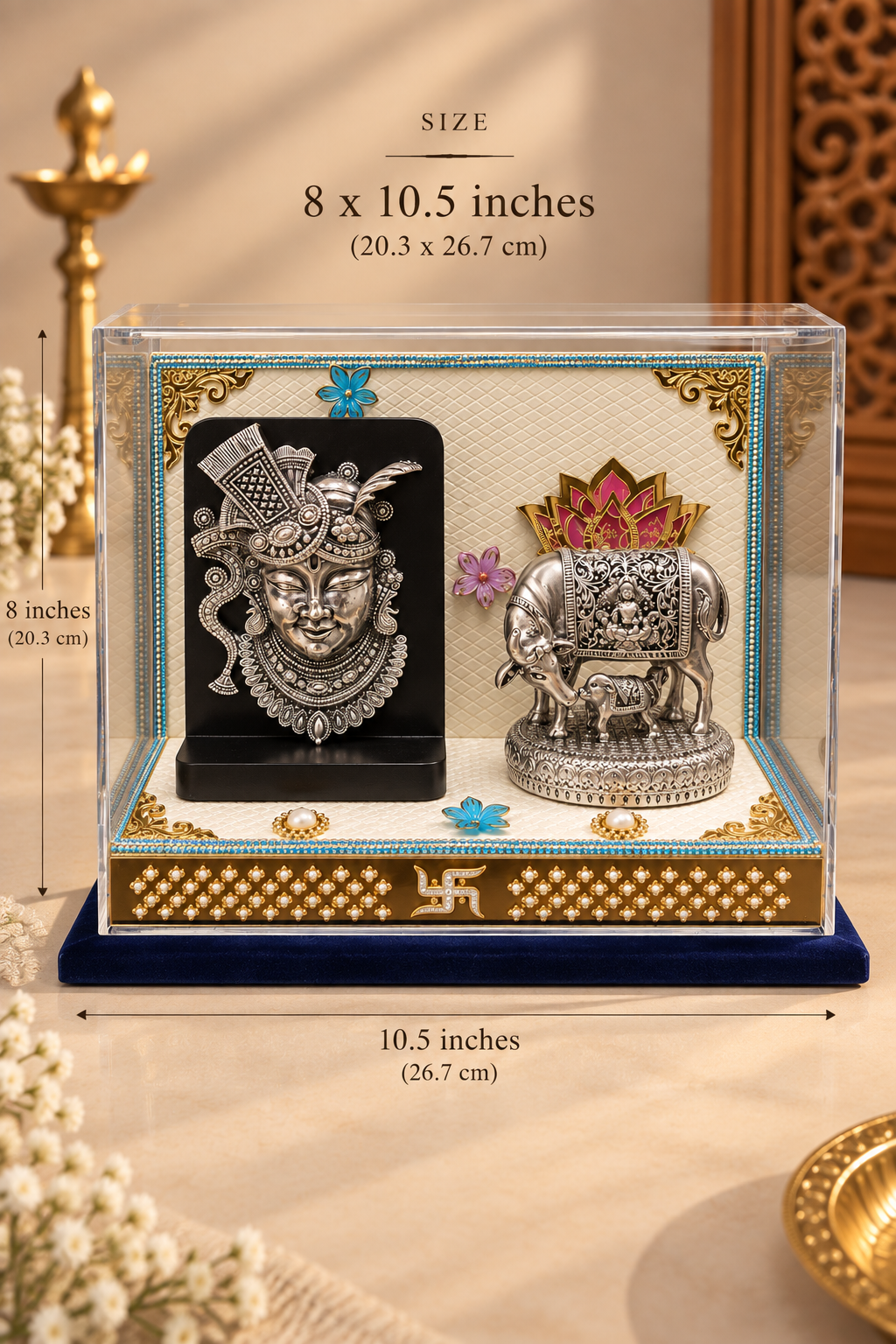 Govinda Silver Plated Kamadhenu Set
