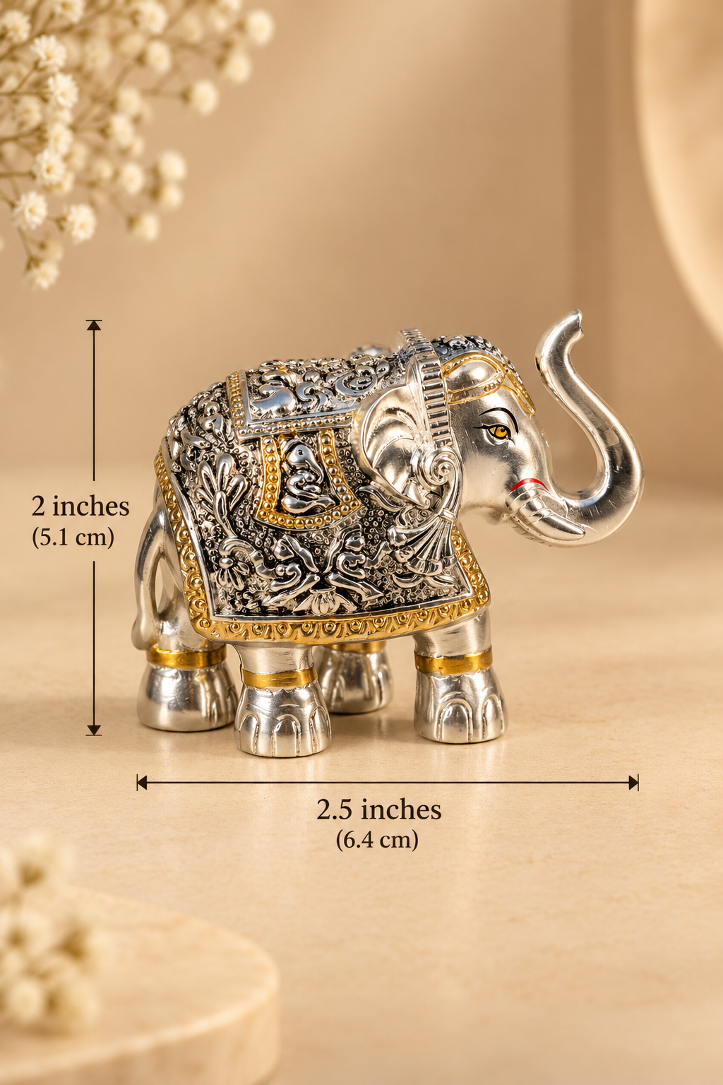 Gajratna Silver & Gold Plated Pair set
