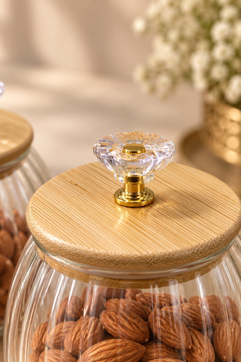 Bamboo DryFruit Duo Jar Set