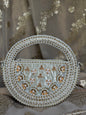 Ivory Maharani Pearl Round Bag