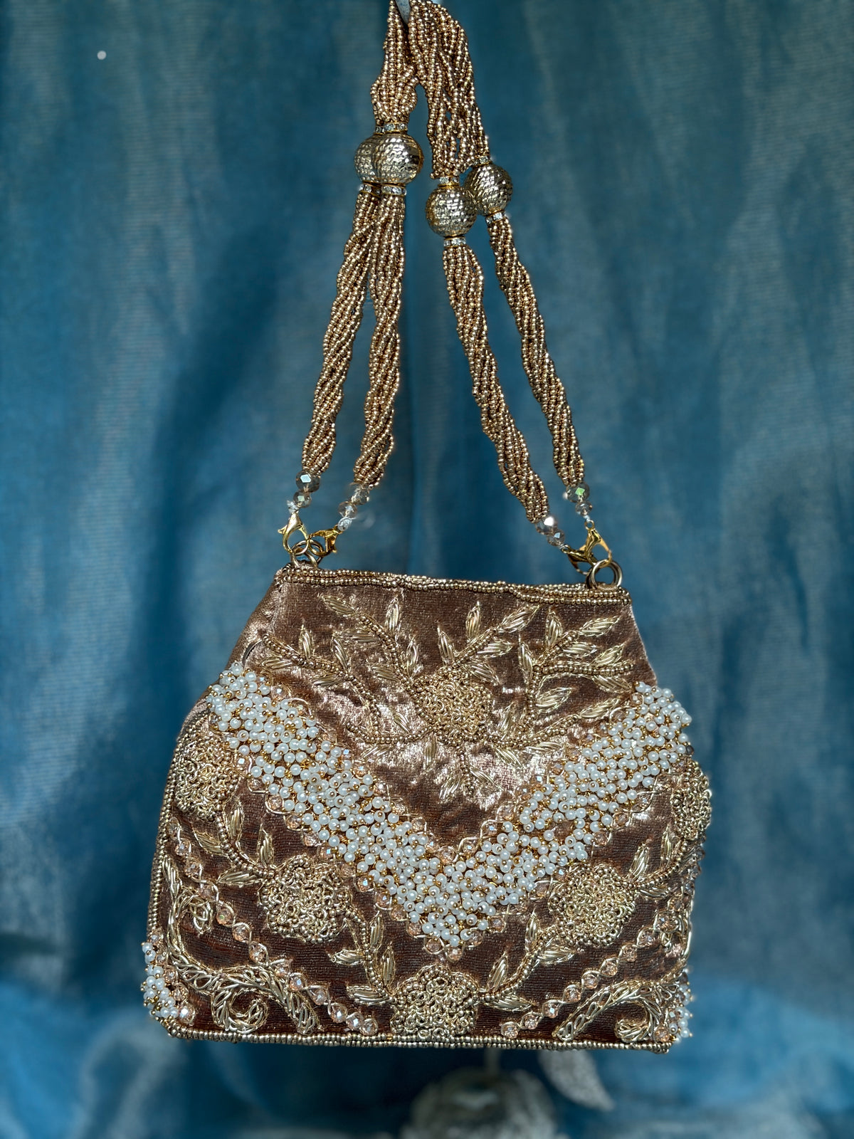 Sunheri Zari Bag