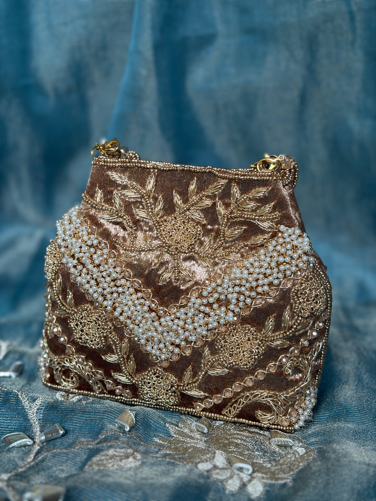 Sunheri Zari Bag