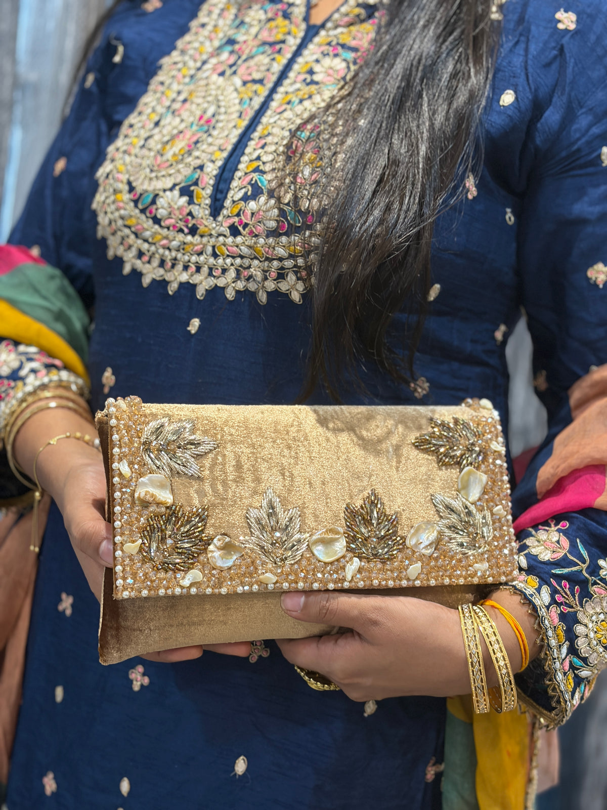 Velvet Sitara Clutch