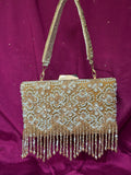 Golden Cascade Clutch Bag